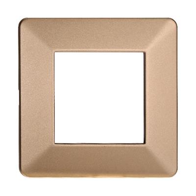 Placca compatibile Vimar Plana 2 moduli plastica colore oro