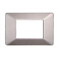 Placca compatibile Vimar Plana 3 moduli plastica colore titanio