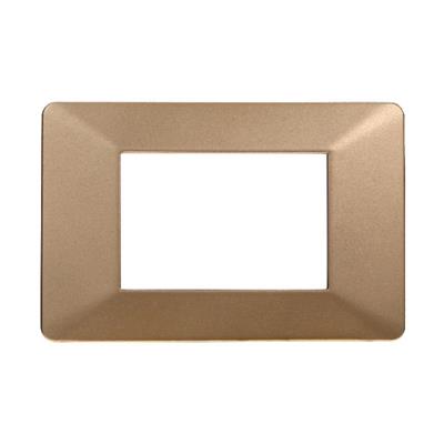 Placca compatibile Vimar Plana 3 moduli plastica colore oro