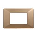 Placca compatibile Vimar Plana 3 moduli plastica colore oro