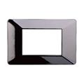 Placca compatibile Vimar Plana 3 moduli plastica cromato lucido