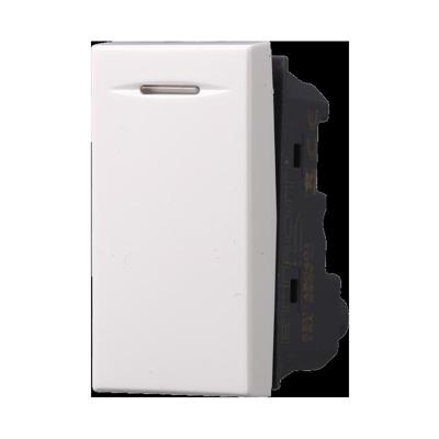 Pulsante unipolare 1P 10A compatibile Bticino Axolute bianco