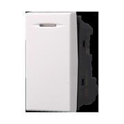 Pulsante unipolare 1P 10A compatibile Bticino Axolute bianco