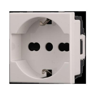 Presa schuko compatibile Bticino Axolute 2P+T 10/16A 250V bianco
