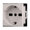 Presa schuko compatibile Bticino Axolute 2P+T 10/16A 250V bianco