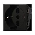 Presa schuko compatibile Bticino Axolute 2P+T 10/16A 250V nero