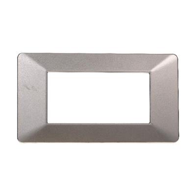 Placca compatibile Vimar Plana 4 moduli plastica colore titanio