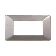 Placca compatibile Vimar Plana 4 moduli plastica colore titanio
