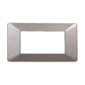 Placca compatibile Vimar Plana 4 moduli plastica colore titanio