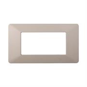 Placca compatibile Vimar Plana 4 moduli plastica colore sabbia