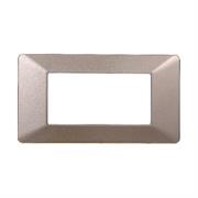 Placca compatibile Vimar Plana 4 moduli plastica colore bronzo