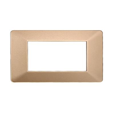 Placca compatibile Vimar Plana 4 moduli plastica colore oro
