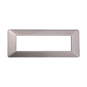 Placca compatibile Vimar Plana 7 moduli plastica colore titanio