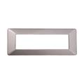 Placca compatibile Vimar Plana 7 moduli plastica colore titanio
