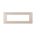 Placca compatibile Vimar Plana 7 moduli plastica colore sabbia