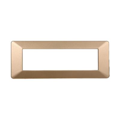 Placca compatibile Vimar Plana 7 moduli plastica colore oro
