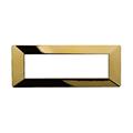 Placca compatibile Vimar Plana 7 moduli plastica oro lucido