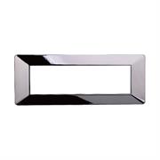 Placca compatibile Vimar Plana 7 moduli plastica cromato lucido