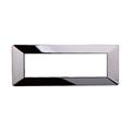 Placca compatibile Vimar Plana 7 moduli plastica cromato lucido