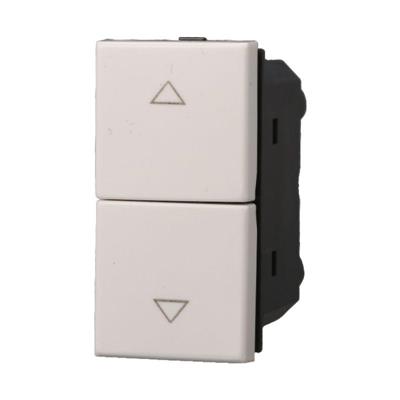 Pulsante doppio 1P+1P NO saliscendi comp. Bticino Axolute bianco