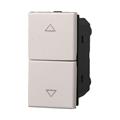Pulsante doppio 1P+1P NO saliscendi comp. Bticino Axolute bianco