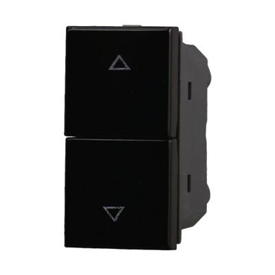 Pulsante doppio 1P+1P NO saliscendi comp. Bticino Axolute nero