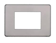 Placca comp. Bticino Axolute Air 3 moduli slim Moon silver