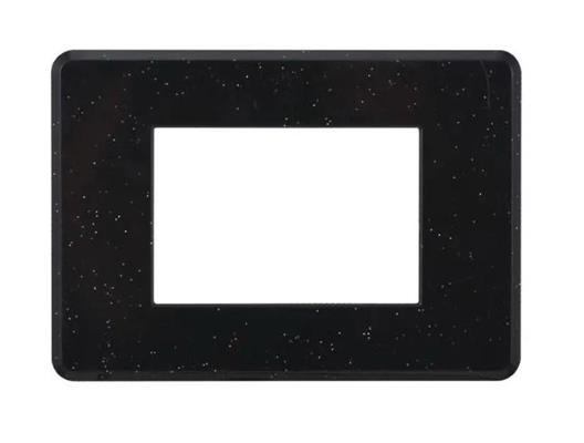 Placca comp. Bticino Axolute Air 3 moduli slim Moon nero brillan