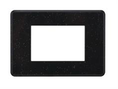 Placca comp. Bticino Axolute Air 3 moduli slim Moon nero brillan