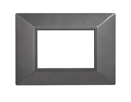 Placca comp. Bticino Axolute 3 moduli piremide Moon acciaio scur