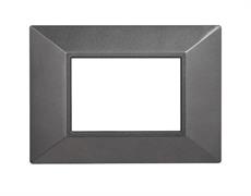Placca comp. Bticino Axolute 3 moduli piremide Moon acciaio scur