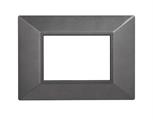 Placca comp. Bticino Axolute 3 moduli piremide Moon acciaio scur