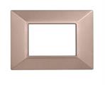 Placca comp. Bticino Axolute 3 moduli piremide Moon bronzo