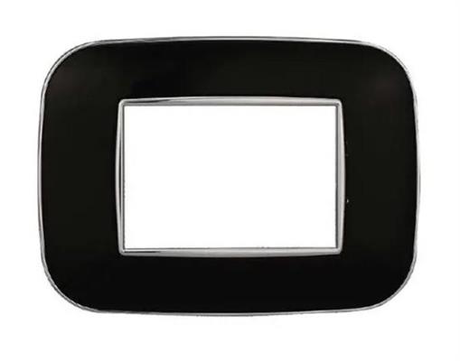 Placca comp. Bticino Axolute 3 moduli plastica Moon Orbis nero
