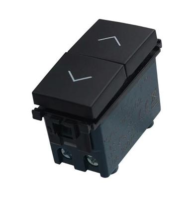 Pulsante doppio 1P+1P 10A Saliscendi Comp. Vimar Arke nero