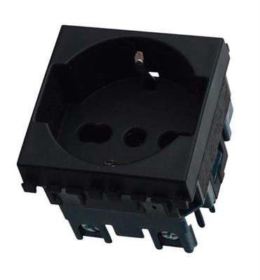 Presa Schuko 2P+T 16A Comp. Vimar Arke nero