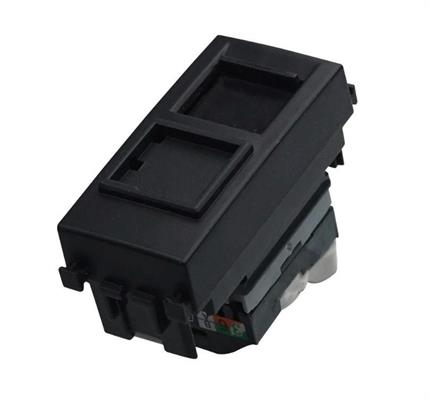 Presa dati RJ45 CAT5E connettore rete Comp. Vimar Arke nero