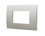 Placca Plastica Serie Venus 3P Comp. Vimar Arke Silver