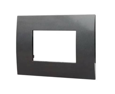 Placca Plastica Serie Venus 3P Comp. Vimar Arke Acciaio Scuro