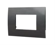 Placca Plastica Serie Venus 3P Comp. Vimar Arke Acciaio Scuro