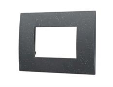 Placca Plastica Serie Venus 3P Comp. Vimar Arke Nero Brillante