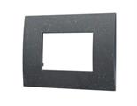 Placca Plastica Serie Venus 3P Comp. Vimar Arke Nero Brillante