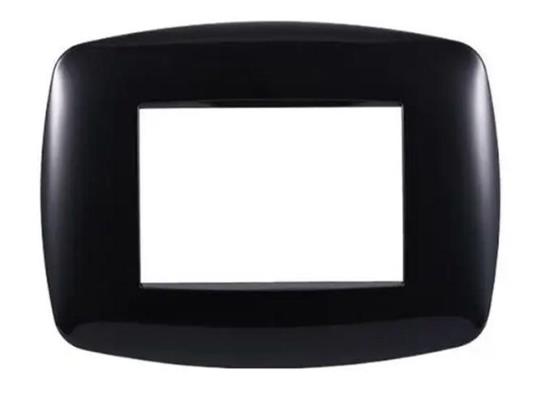 Placca in plastica slim 3 posti Comp. BTicino Living nero