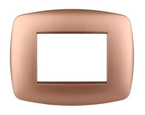 Placca in plastica slim 3 posti Comp. BTicino Living oro