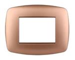 Placca in plastica slim 3 posti Comp. BTicino Living oro
