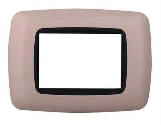 Placca in plastica bombata 3 posti Comp. BTicino Living sabbia