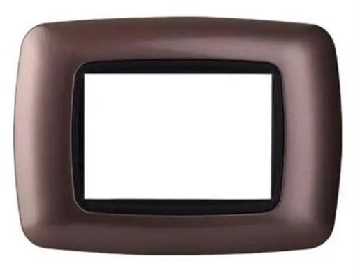 Placca in plastica bombata 3 posti Comp. BTicino Living bronzo