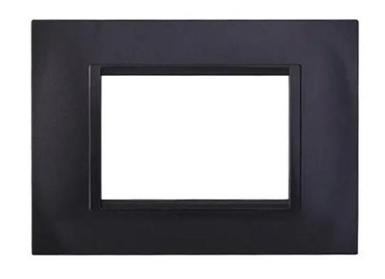 Placca in plastica quadrata 3 posti Comp. BTicino Living acciaio