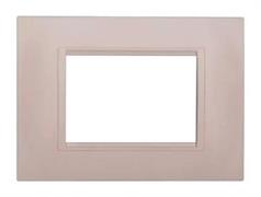 Placca in plastica quadrata 3 posti Comp. BTicino Living sabbia