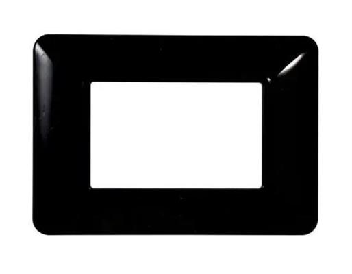 Placca in plastica nera 3 posti Compatibile con BTicino® Màtix